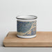 Front View Custom North Bonneville Washington Map Enamel Mug in Afternoon on Cutting Board