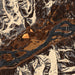 North Bonneville Washington Map Print in Ember Style Zoomed In Close Up Showing Details