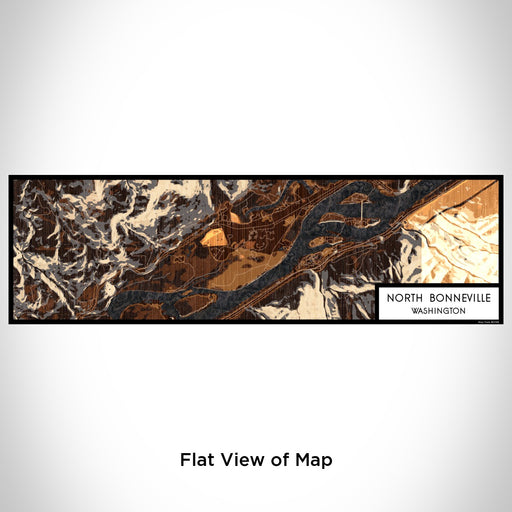 Flat View of Map Custom North Bonneville Washington Map Enamel Mug in Ember