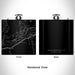 Rendered View of North Bonneville Washington Map Engraving on 6oz Stainless Steel Flask in Black