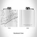 Rendered View of North Bonneville Washington Map Engraving on 6oz Stainless Steel Flask in White