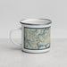 Left View Custom North Bonneville Washington Map Enamel Mug in Woodblock