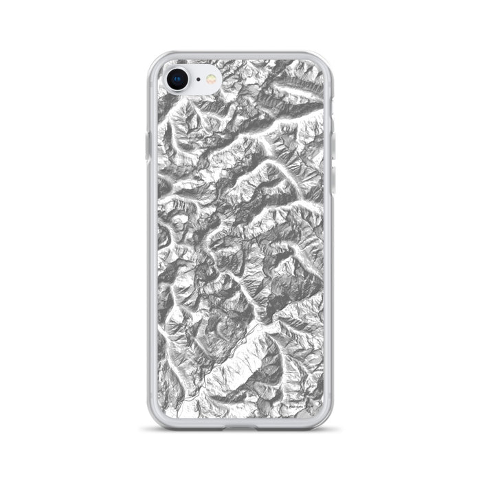 Custom North Cascades National Park Map iPhone SE Phone Case in Classic