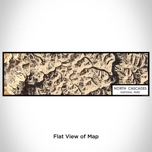 Flat View of Map Custom North Cascades National Park Map Enamel Mug in Ember