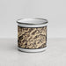 Front View Custom North Cascades National Park Map Enamel Mug in Ember