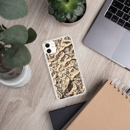 Custom North Cascades National Park Map Phone Case in Ember