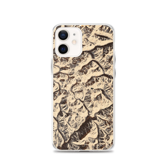 Custom North Cascades National Park Map iPhone 12 Phone Case in Ember