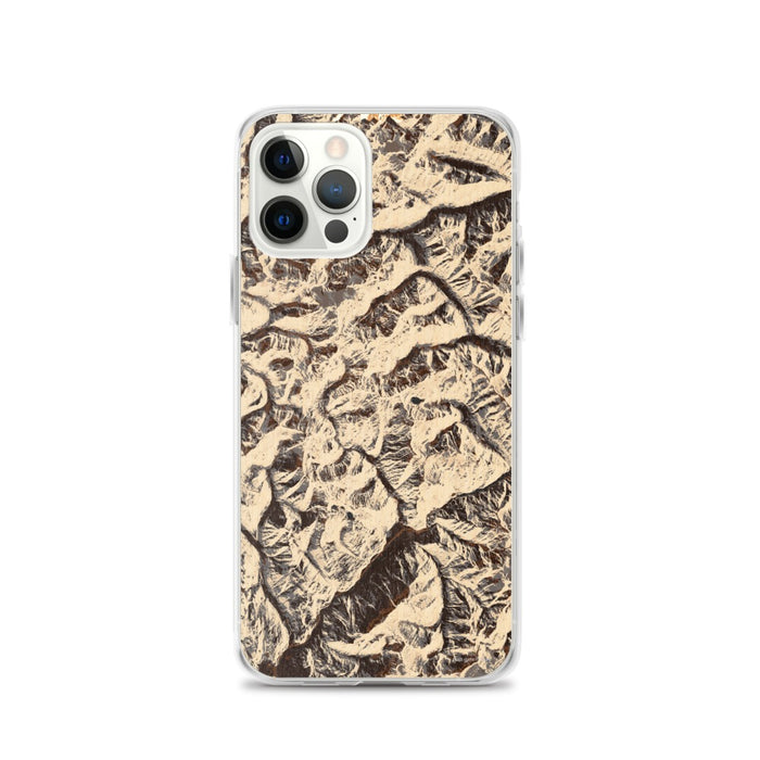 Custom North Cascades National Park Map iPhone 12 Pro Phone Case in Ember