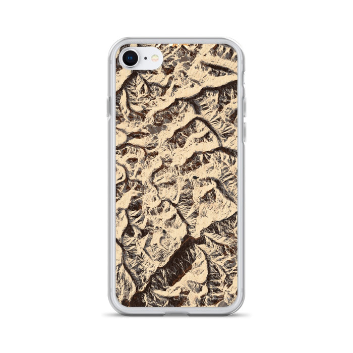 Custom North Cascades National Park Map iPhone SE Phone Case in Ember