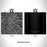 Rendered View of North Cascades National Park Map Engraving on 6oz Stainless Steel Flask in Black