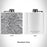 Rendered View of North Cascades National Park Map Engraving on 6oz Stainless Steel Flask in White