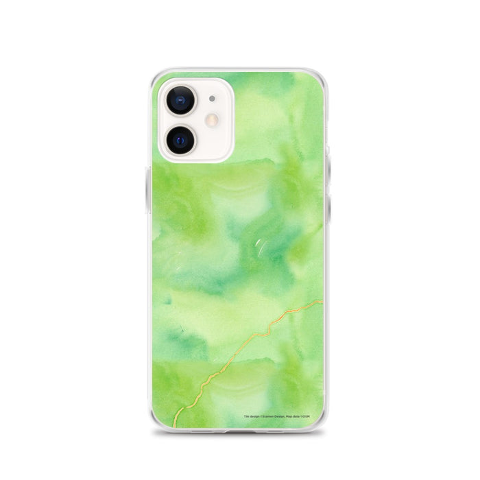 Custom North Cascades National Park Map iPhone 12 Phone Case in Watercolor