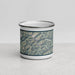 Front View Custom North Cascades National Park Map Enamel Mug in Woodblock