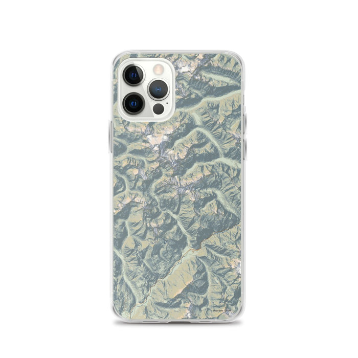 Custom North Cascades National Park Map iPhone 12 Pro Phone Case in Woodblock