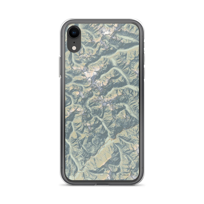 Custom North Cascades National Park Map Phone Case in Woodblock