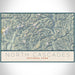 North Cascades National Park Map Print Landscape Orientation in Woodblock Style With Shaded Background