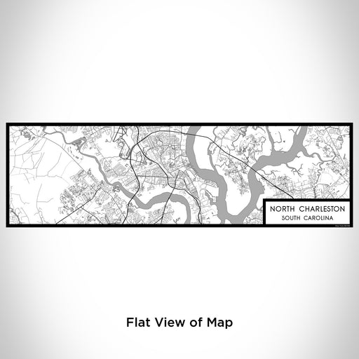 Flat View of Map Custom North Charleston South Carolina Map Enamel Mug in Classic