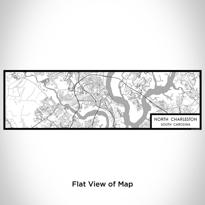 Flat View of Map Custom North Charleston South Carolina Map Enamel Mug in Classic