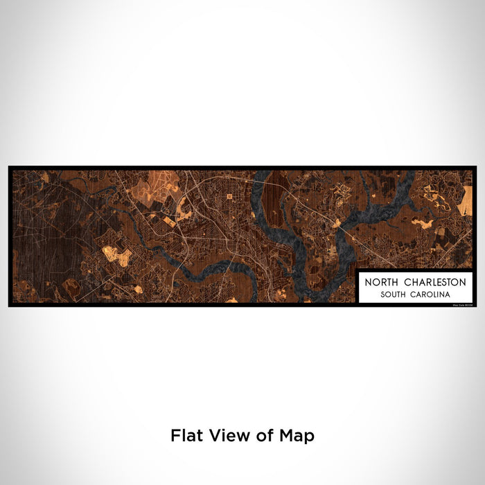 Flat View of Map Custom North Charleston South Carolina Map Enamel Mug in Ember