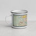 Left View Custom North Charleston South Carolina Map Enamel Mug in Woodblock