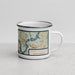 Right View Custom North Charleston South Carolina Map Enamel Mug in Woodblock