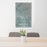24x36 North End Boise Map Print Portrait Orientation in Afternoon Style Behind 2 Chairs Table and Potted Plant