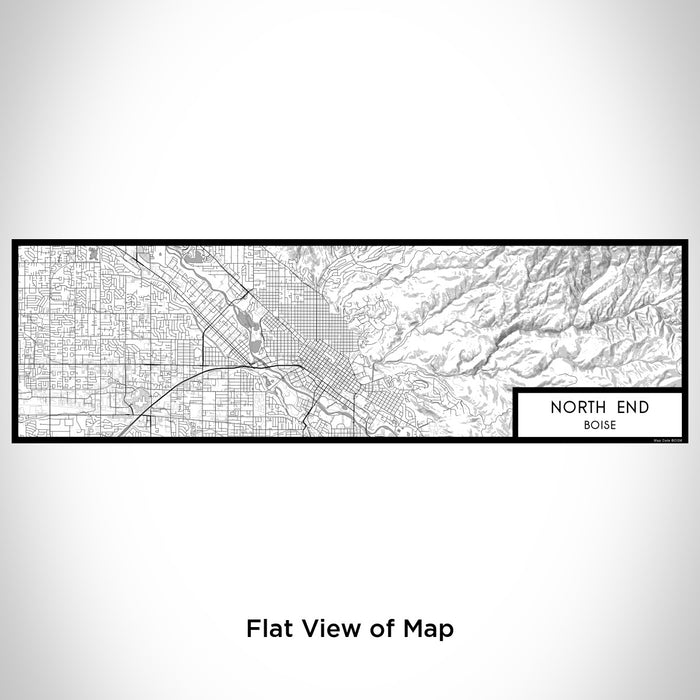 Flat View of Map Custom North End Boise Map Enamel Mug in Classic