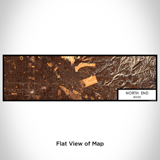 Flat View of Map Custom North End Boise Map Enamel Mug in Ember