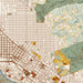 North End Boise Map Print in Woodblock Style Zoomed In Close Up Showing Details