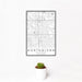 12x18 Northglenn Colorado Map Print Portrait Orientation in Classic Style With Small Cactus Plant in White Planter