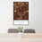 24x36 Northglenn Colorado Map Print Portrait Orientation in Ember Style Behind 2 Chairs Table and Potted Plant