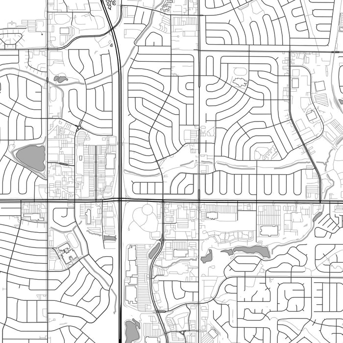 Northglenn Colorado Map Print in Classic Style Zoomed In Close Up Showing Details