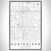 Northglenn Colorado Map Print Portrait Orientation in Classic Style With Shaded Background