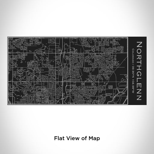 Rendered View of Northglenn Colorado Map Engraving on 17oz Stainless Steel Insulated Cola Bottle in Black