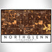 Northglenn Colorado Map Print Landscape Orientation in Ember Style With Shaded Background