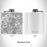 Rendered View of Northglenn Colorado Map Engraving on 6oz Stainless Steel Flask in White