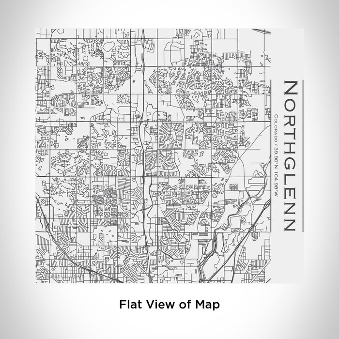 Rendered View of Northglenn Colorado Map Engraving on 17oz Stainless Steel Insulated Tumbler in White