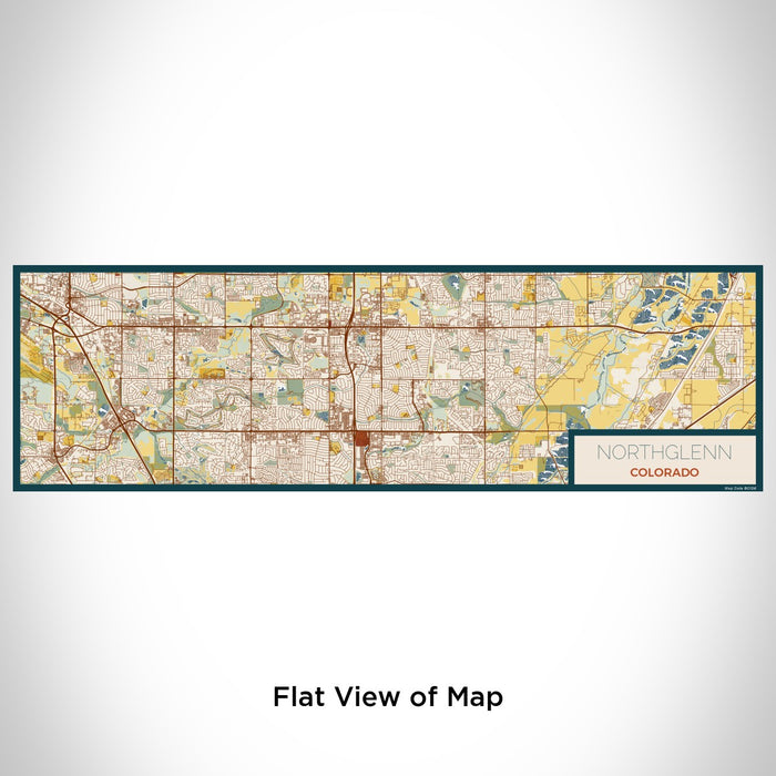 Flat View of Map Custom Northglenn Colorado Map Enamel Mug in Woodblock