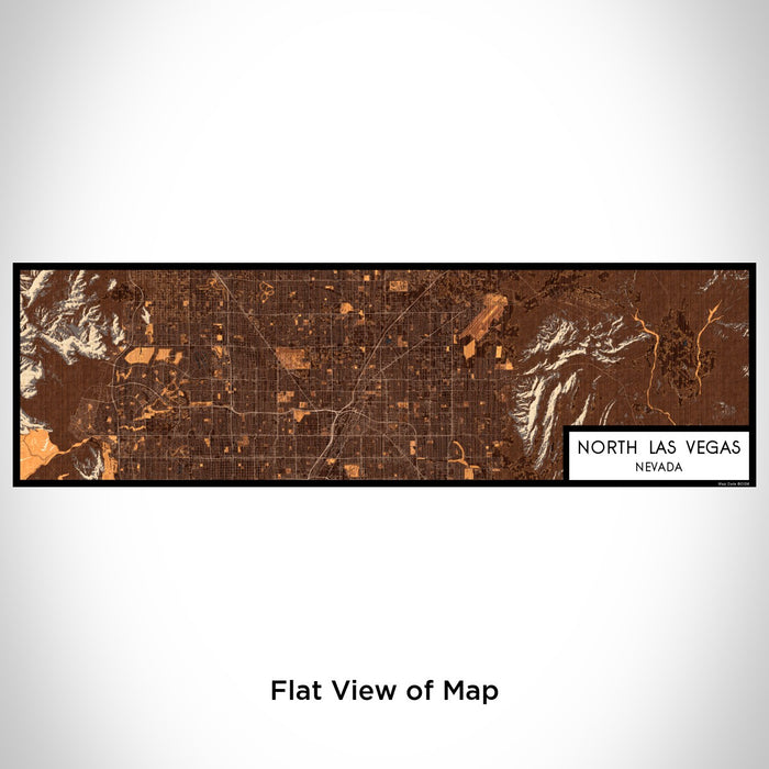 Flat View of Map Custom North Las Vegas Nevada Map Enamel Mug in Ember