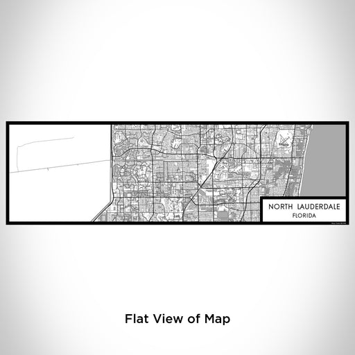 Flat View of Map Custom North Lauderdale Florida Map Enamel Mug in Classic