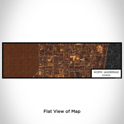 Flat View of Map Custom North Lauderdale Florida Map Enamel Mug in Ember