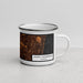 Right View Custom North Lauderdale Florida Map Enamel Mug in Ember