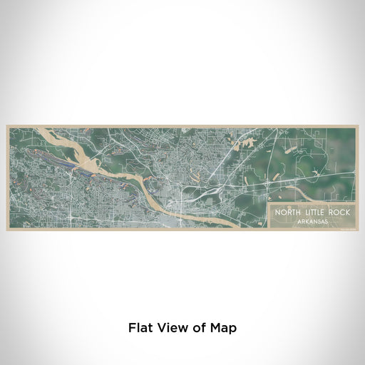Flat View of Map Custom North Little Rock Arkansas Map Enamel Mug in Afternoon