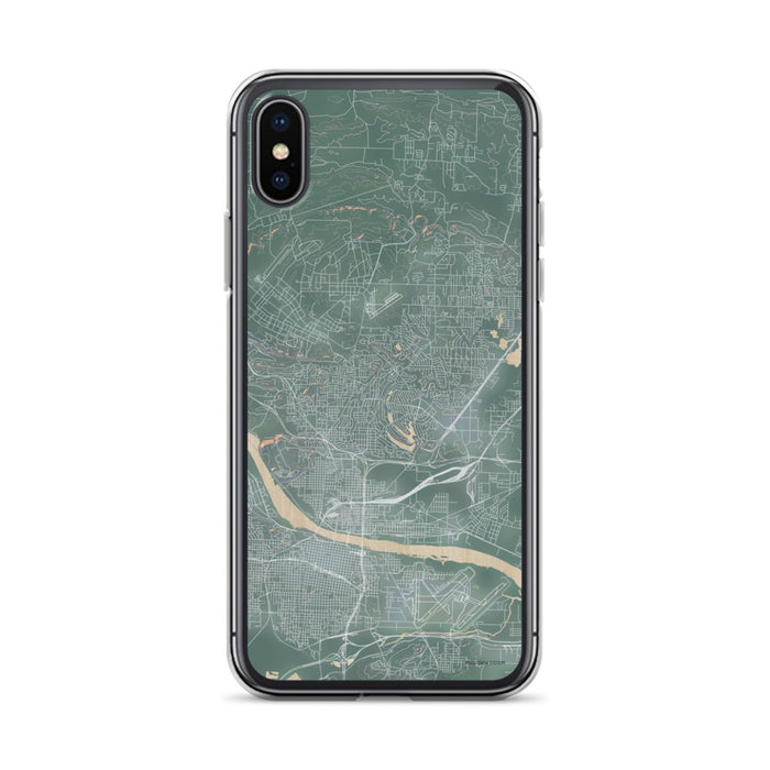 Custom iPhone X/XS North Little Rock Arkansas Map Phone Case in Afternoon