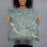 Person holding 18x18 Custom North Little Rock Arkansas Map Throw Pillow in Afternoon