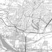 North Little Rock Arkansas Map Print in Classic Style Zoomed In Close Up Showing Details