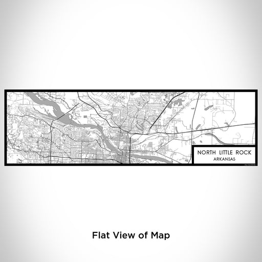 Flat View of Map Custom North Little Rock Arkansas Map Enamel Mug in Classic