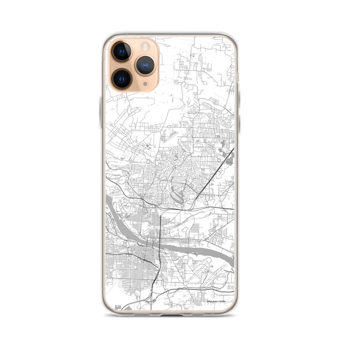 Custom iPhone 11 Pro Max North Little Rock Arkansas Map Phone Case in Classic