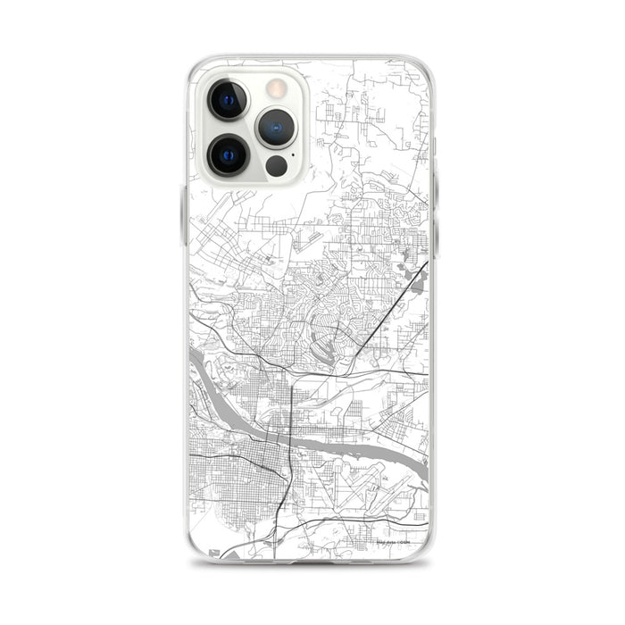 Custom iPhone 12 Pro Max North Little Rock Arkansas Map Phone Case in Classic