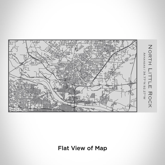 Rendered View of North Little Rock Arkansas Map Engraving on 17oz Stainless Steel Insulated Cola Bottle